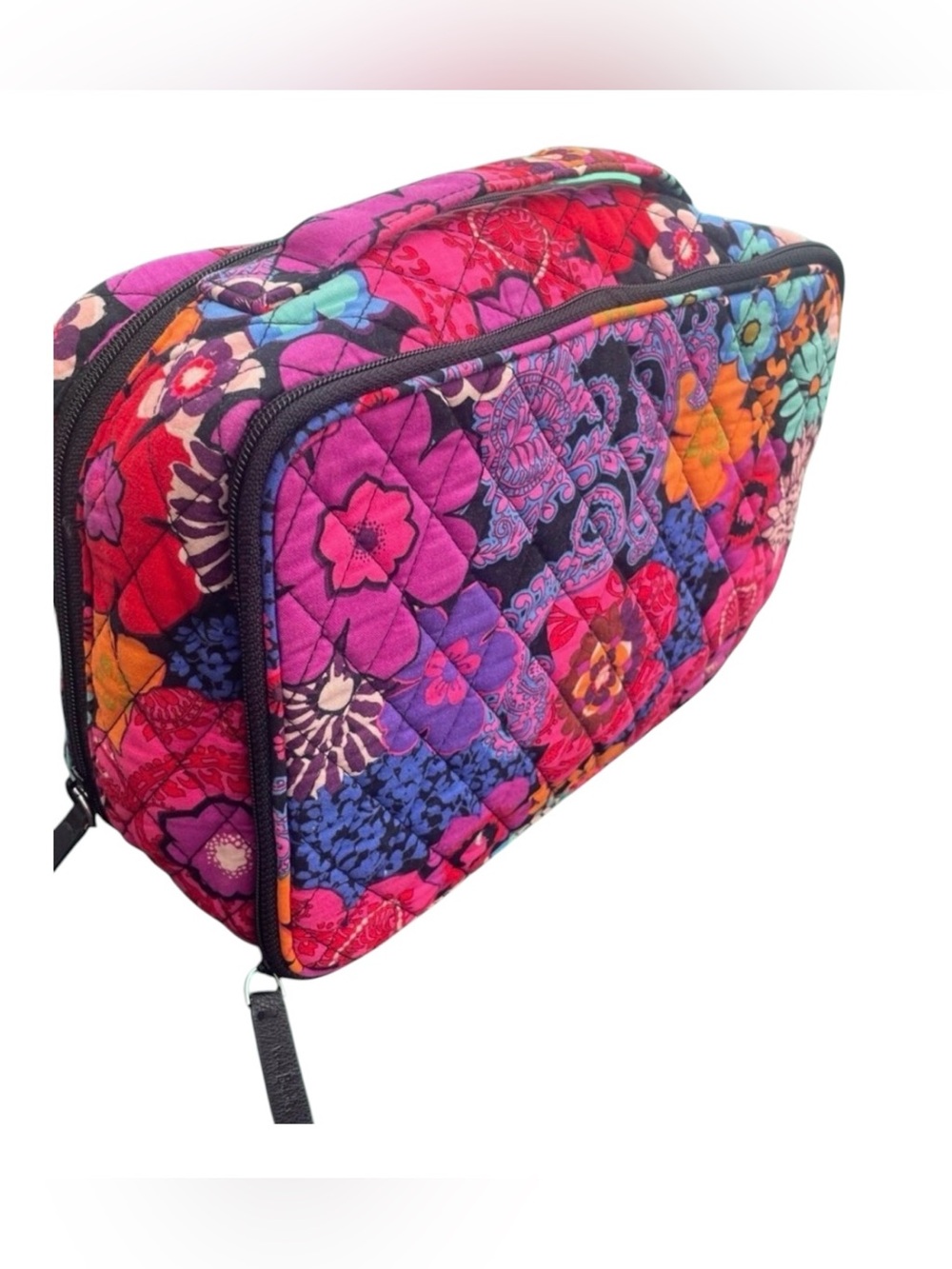 EUC VERA BRADLEY FLORAL FIESTA MAKEUP CASE